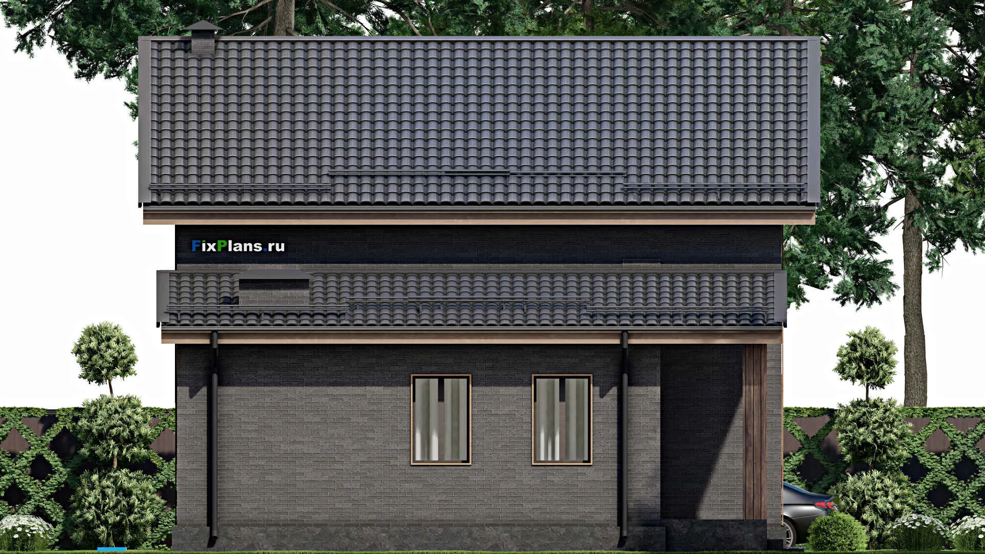 F-4850 - Проект дома с мансардой 10 на 13, площадью 160 м² с 2 спальнями