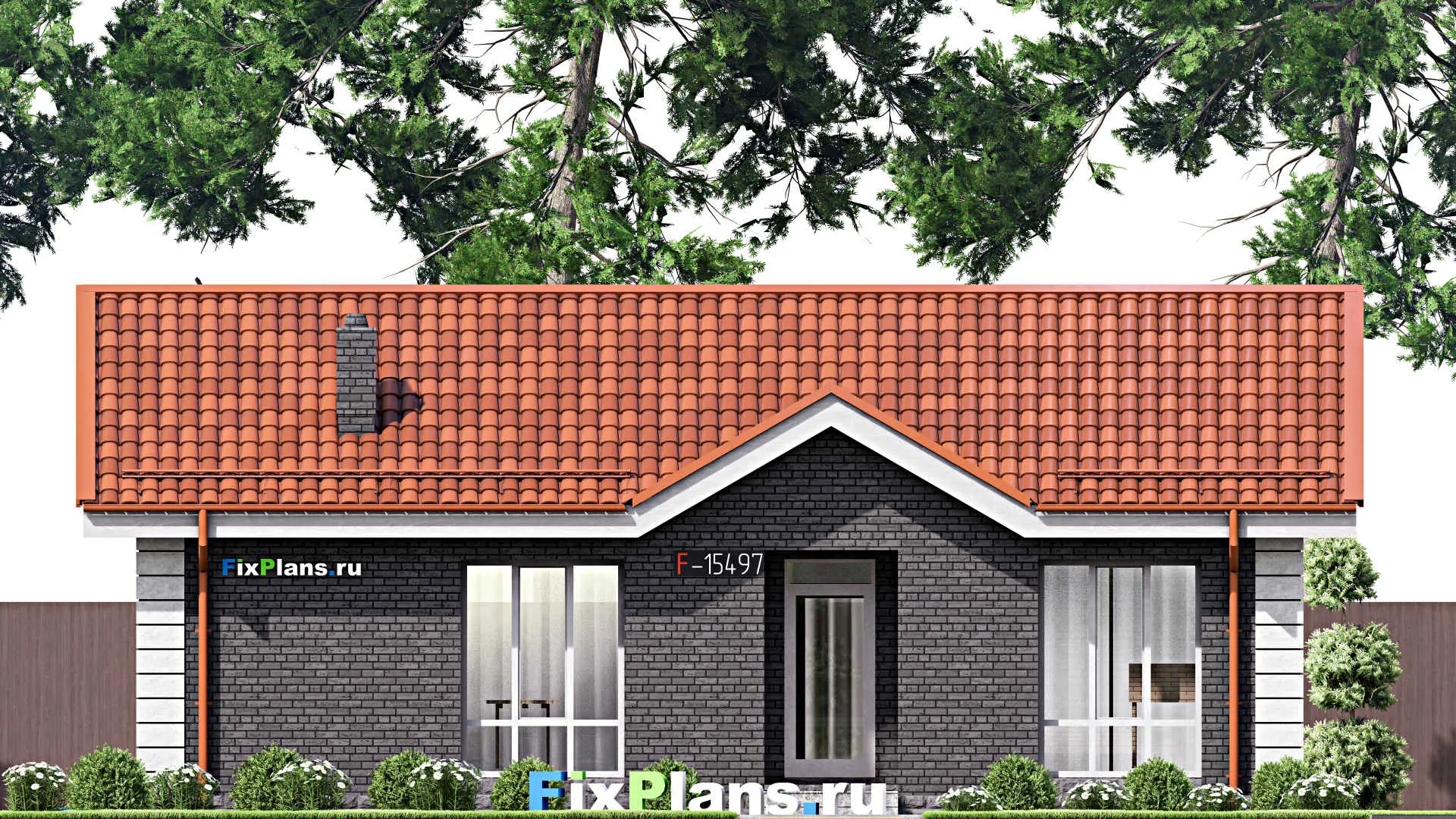 F-15497 - Проект бани 7 на 13, площадью 60 м² с комнатой отдыха, санузлом и спальней