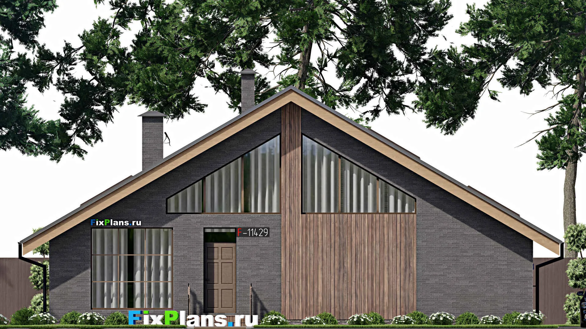 F-11429 - Проект бани 13 на 15, площадью 140 м² с терассой и санузлом