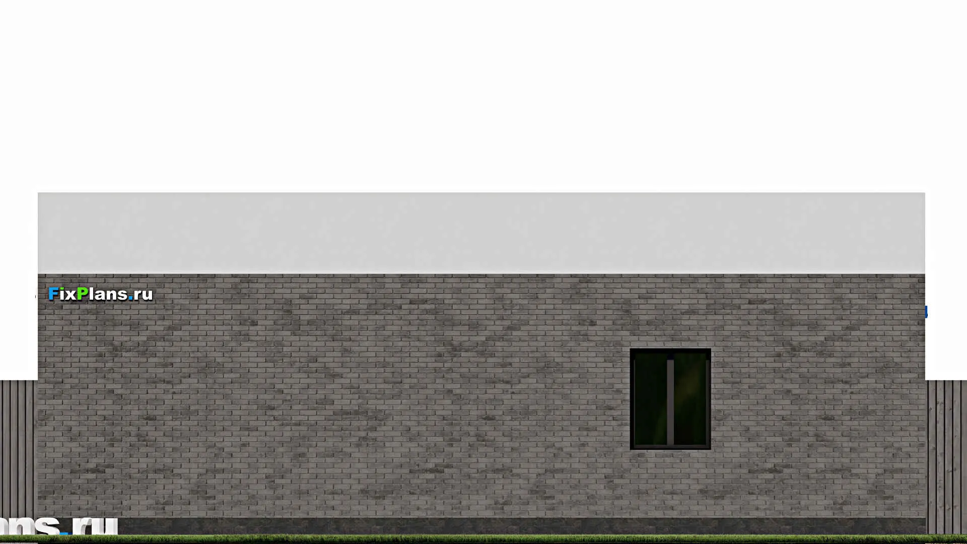 F-0638 - Проект одноэтажного дома 14 на 32, площадью 320 м² с террасой, гаражом на 1 машину и 3 спальнями