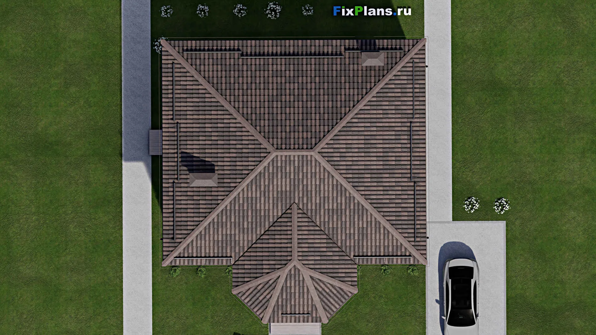 F-6110 - Проект двухэтажного дома 13 на 14, площадью 210 м² с 4 спальнями