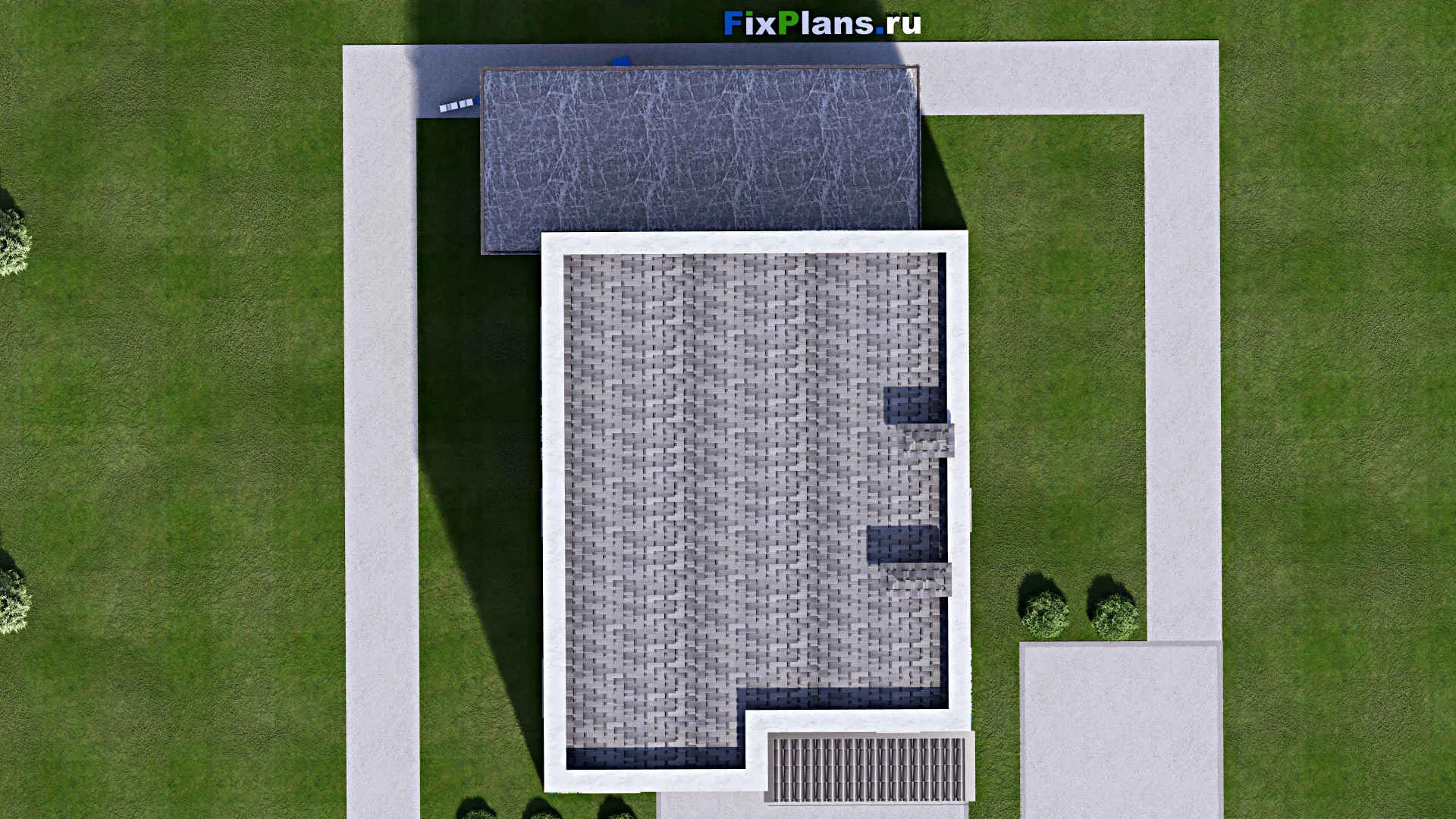 F-13616 - Проект двухэтажного дома 10 на 14, площадью 200 м² с террасой, балконом и 3 спальнями